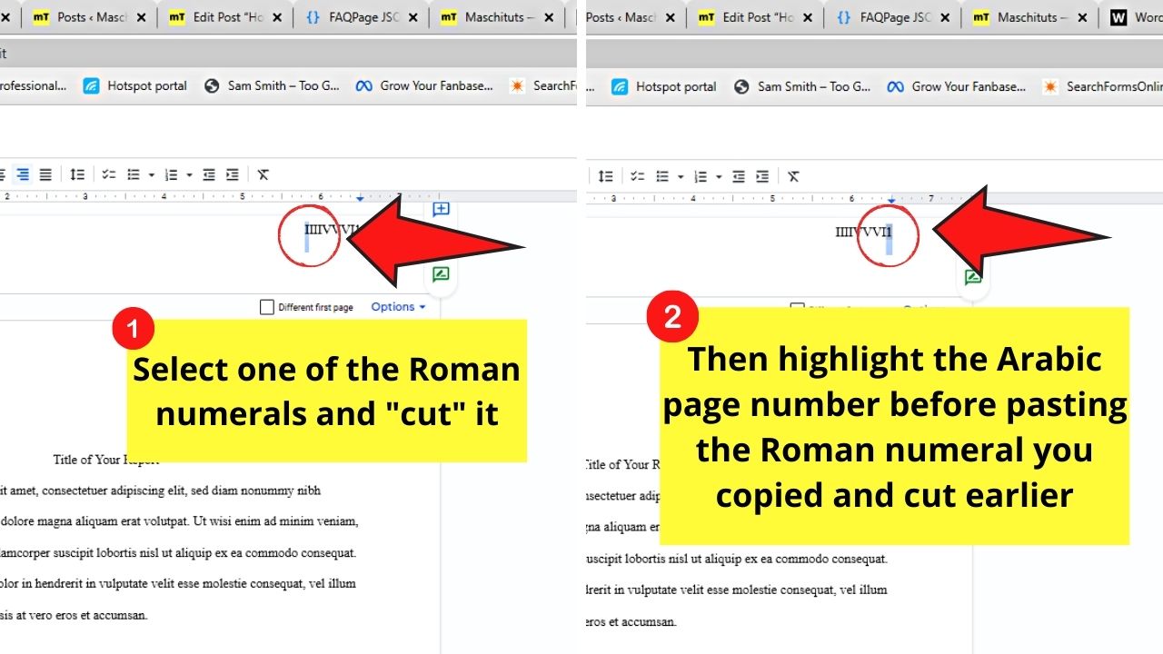 How to Do Roman Numerals in Google Docs as Page Numbers Step 7.1