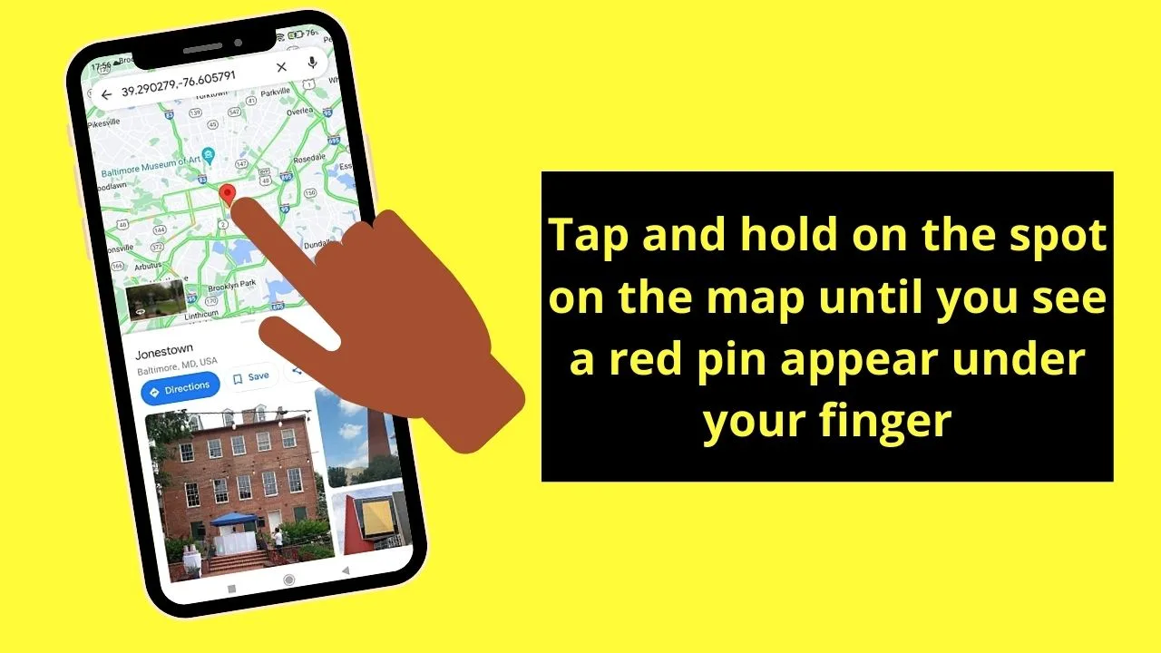 How to Drop a Pin on Google Maps Android Step 3.1