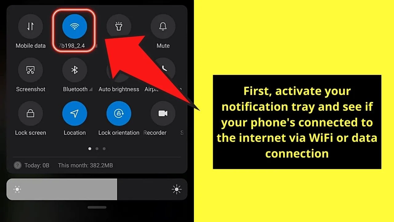 How to Fix Instagram “Couldn’t Load Activity” by Establishing a Good Internet Connection Step 1