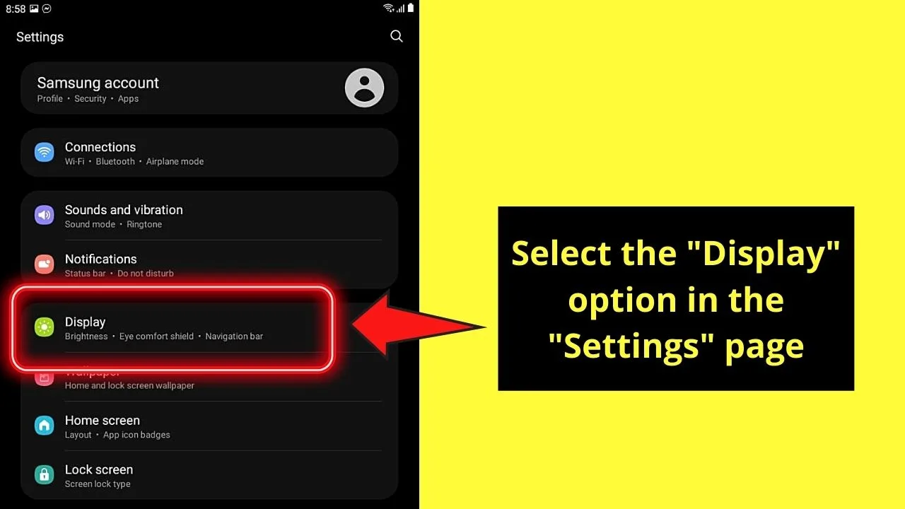 How to Stop My Android Screen from Dimming by Turning Auto-brightness Off Step 2