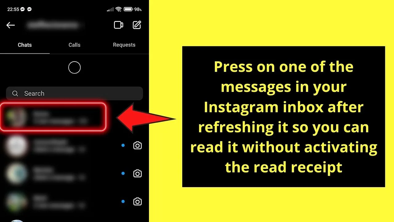 How to Turn Off Read Receipts on Instagram by Going Offline Step 4