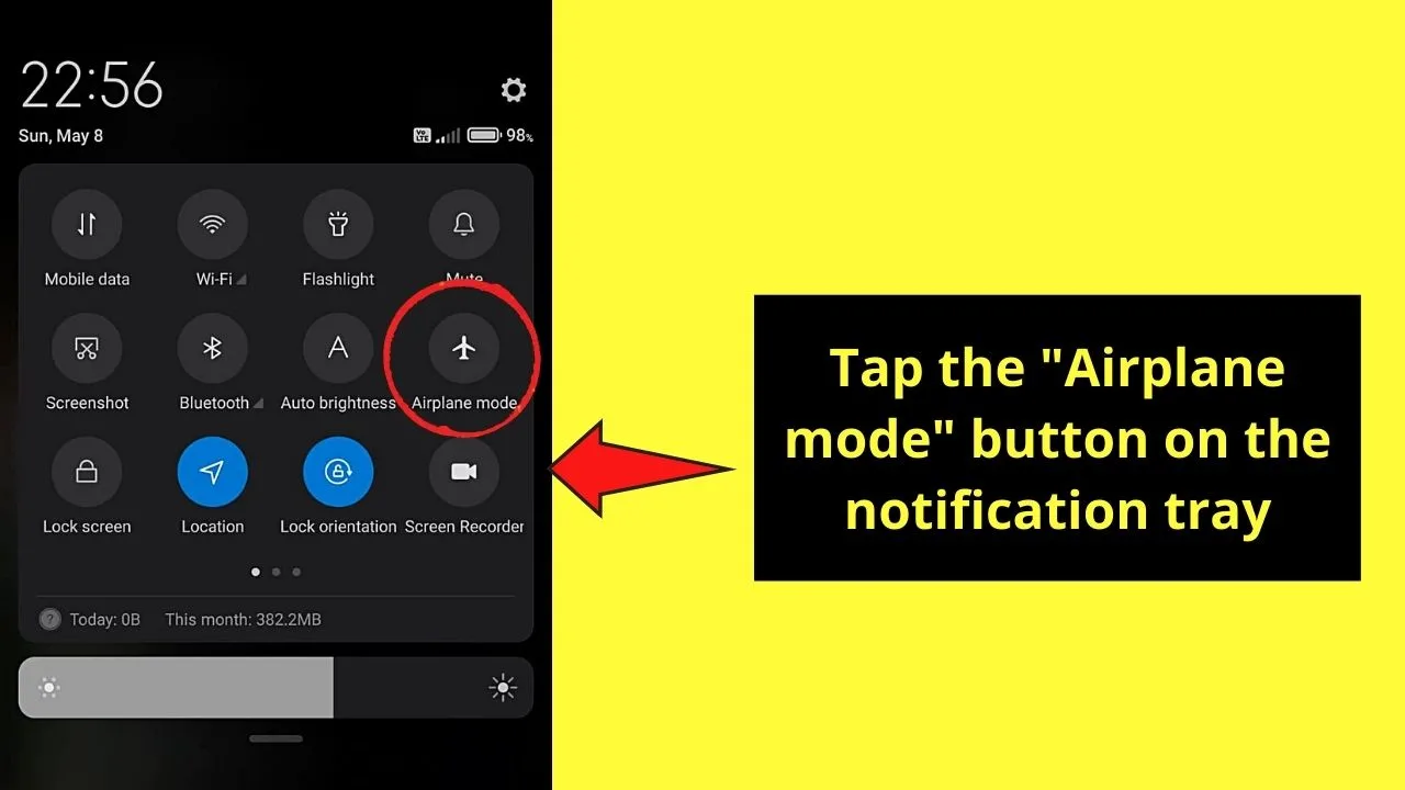 How to Turn Off Read Receipts on Instagram by Turning Airplane Mode On Step 3