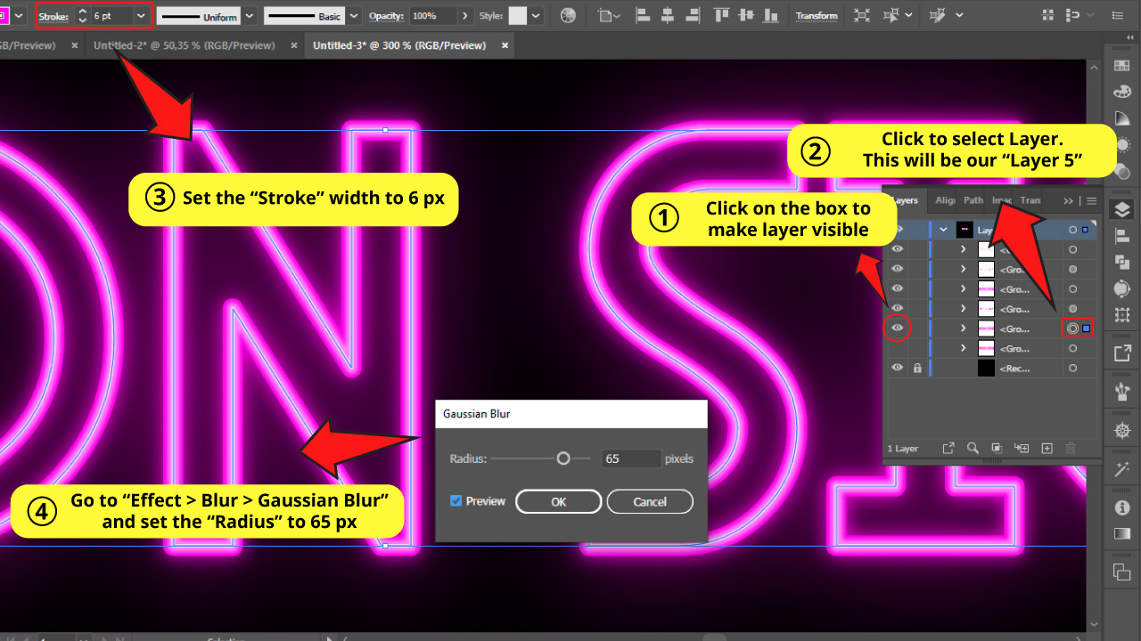 How-to-make-neon-text-in-Illustrator-Step-11