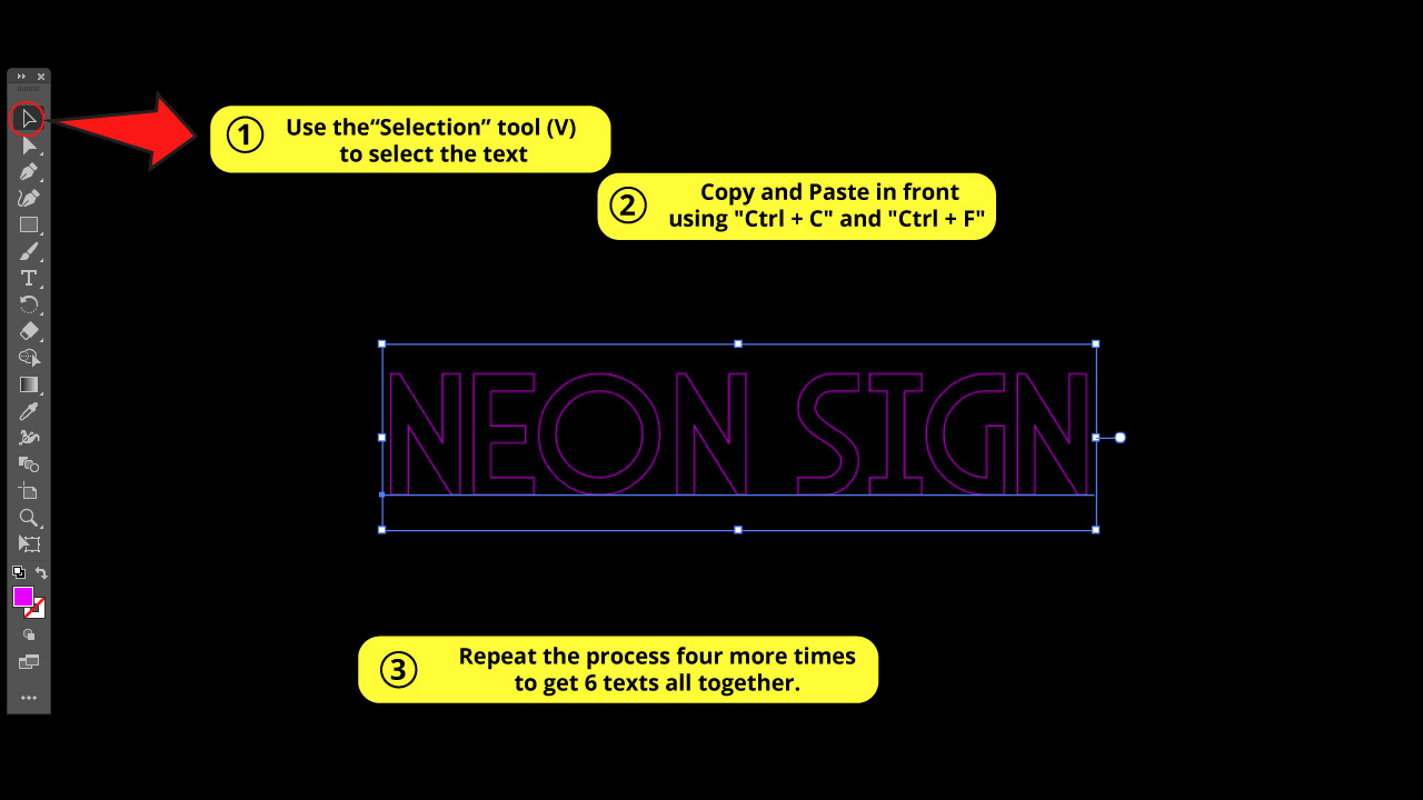 How-to-make-neon-text-in-Illustrator-Step-5