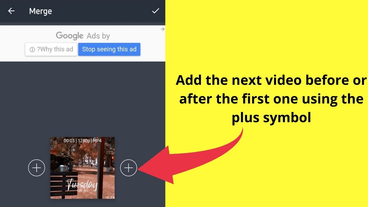How to merge videos using AndroVid Step 5