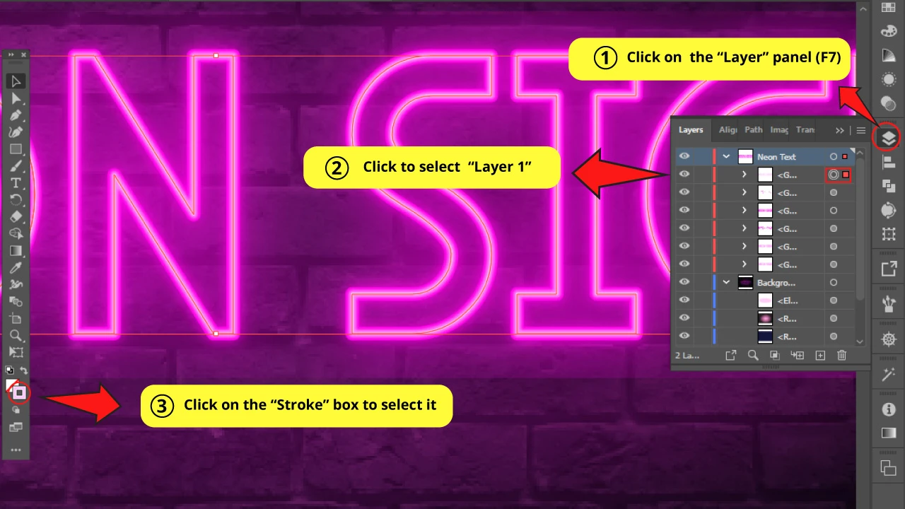 How-to-take-neon-text-to-another-level-in-Illustrator-Step-1
