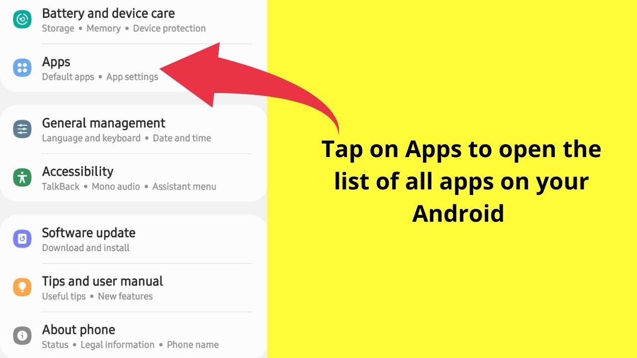 Uninstalling Updates for System Apps on Android Device Step 2