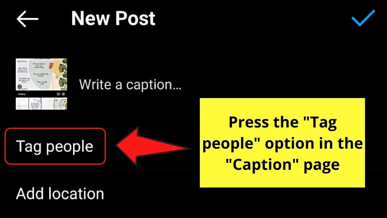 How Many People Can You Tag on Instagram on a Regular Post Step 2