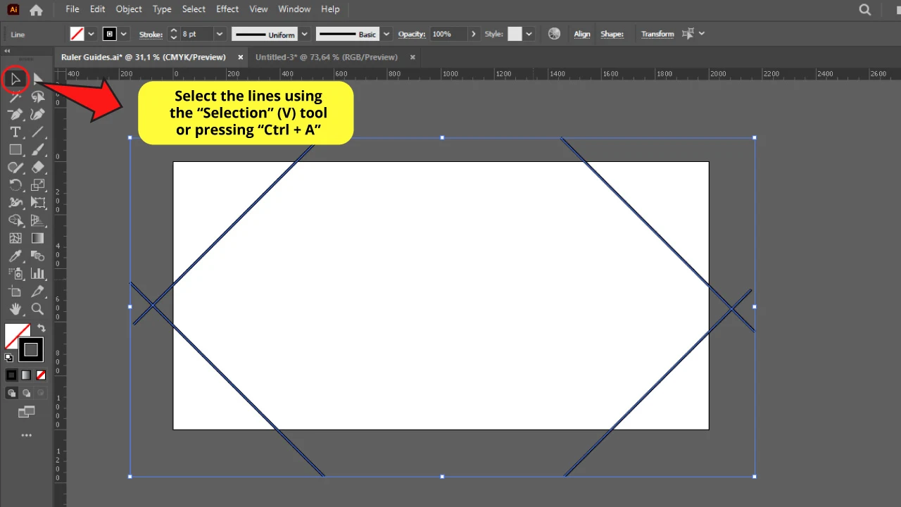 How to Add Custom Guides in Illustrator Step 2