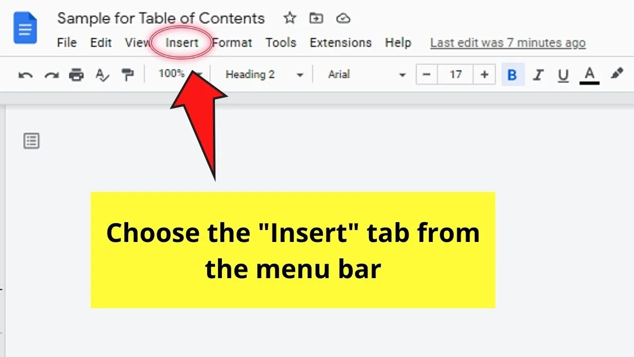 How to Create Table of Contents with Links in Google Docs Automatically Step 3