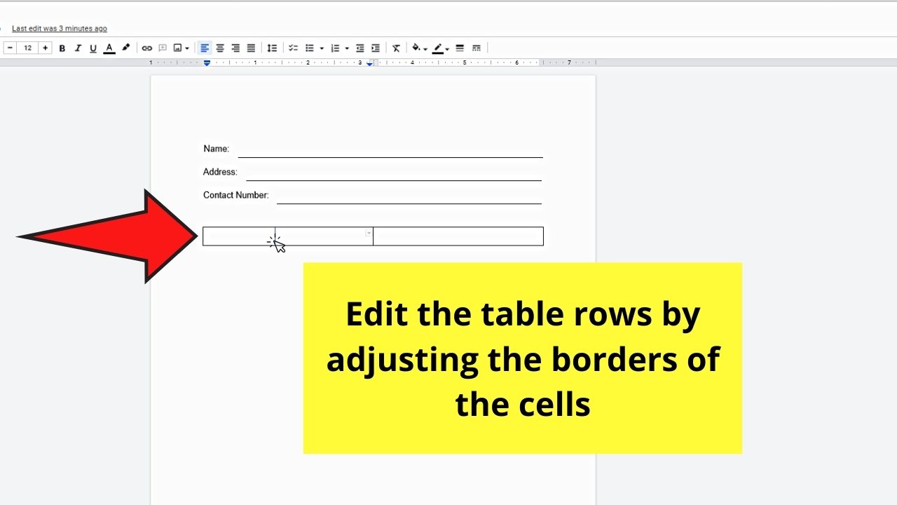 How to Create a Fillable Form in Google Docs by Adding Textboxes Step 4