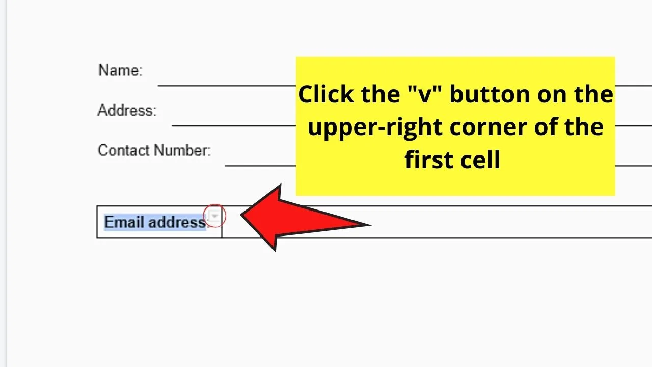 How to Create a Fillable Form in Google Docs by Adding Textboxes Step 7