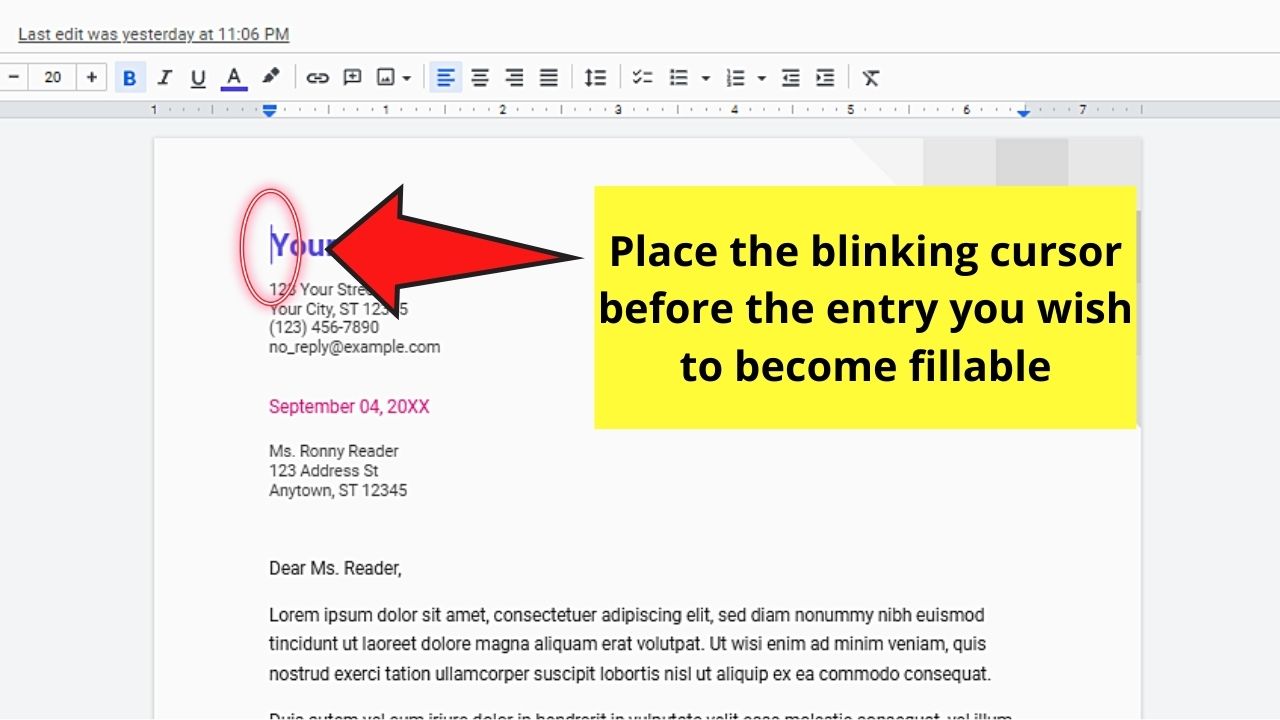How to Create a Fillable Form in Google Docs by Installing Fillable Document Plug-in Step 1