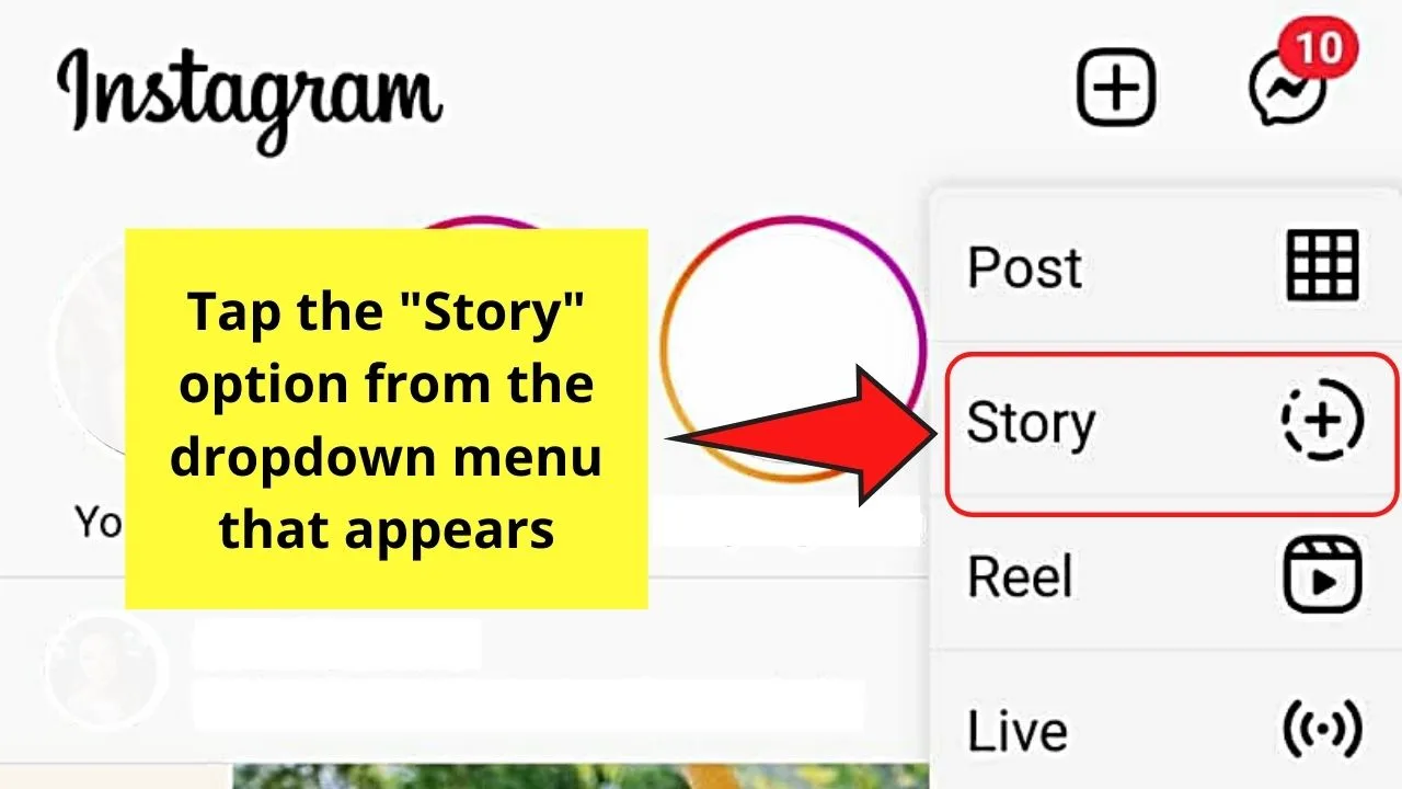 How to Create an Instagram Story Using the CFS List Step 2