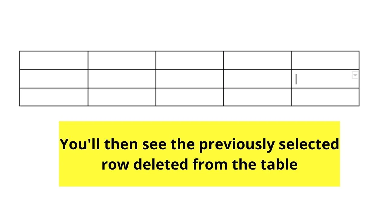 How to Edit Rows in a Table in Google Docs by Deleting Rows Step 3.3