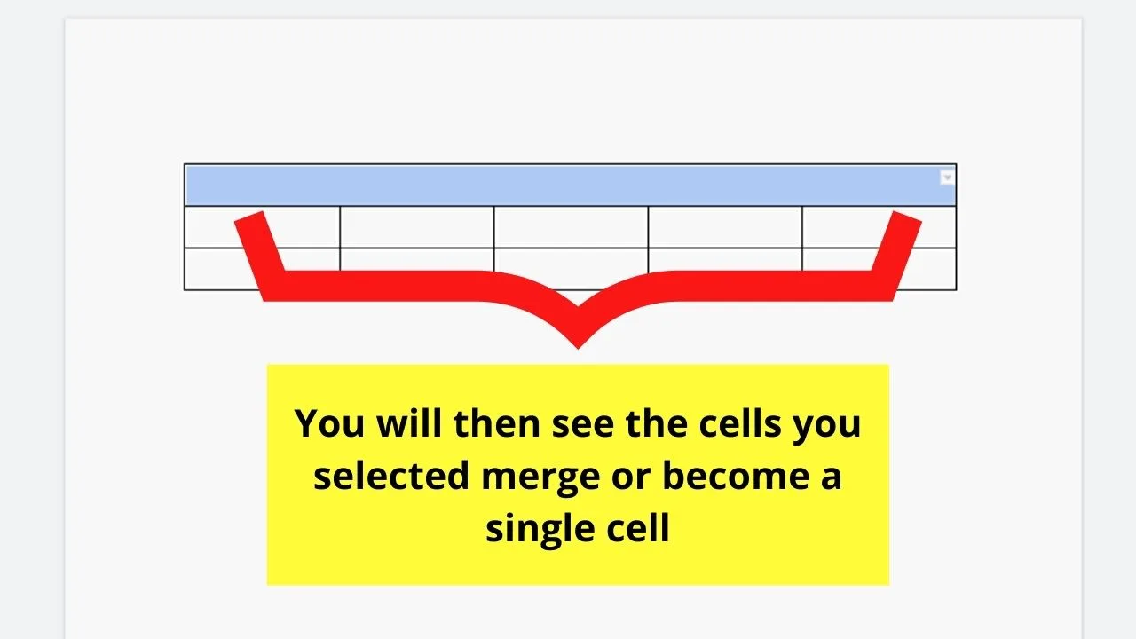 How to Edit Rows in a Table in Google Docs by Merging Cells Step 2.2