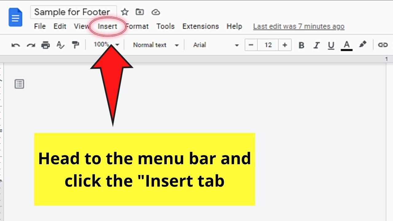 How to Have Different Footers in Google Docs Step 3