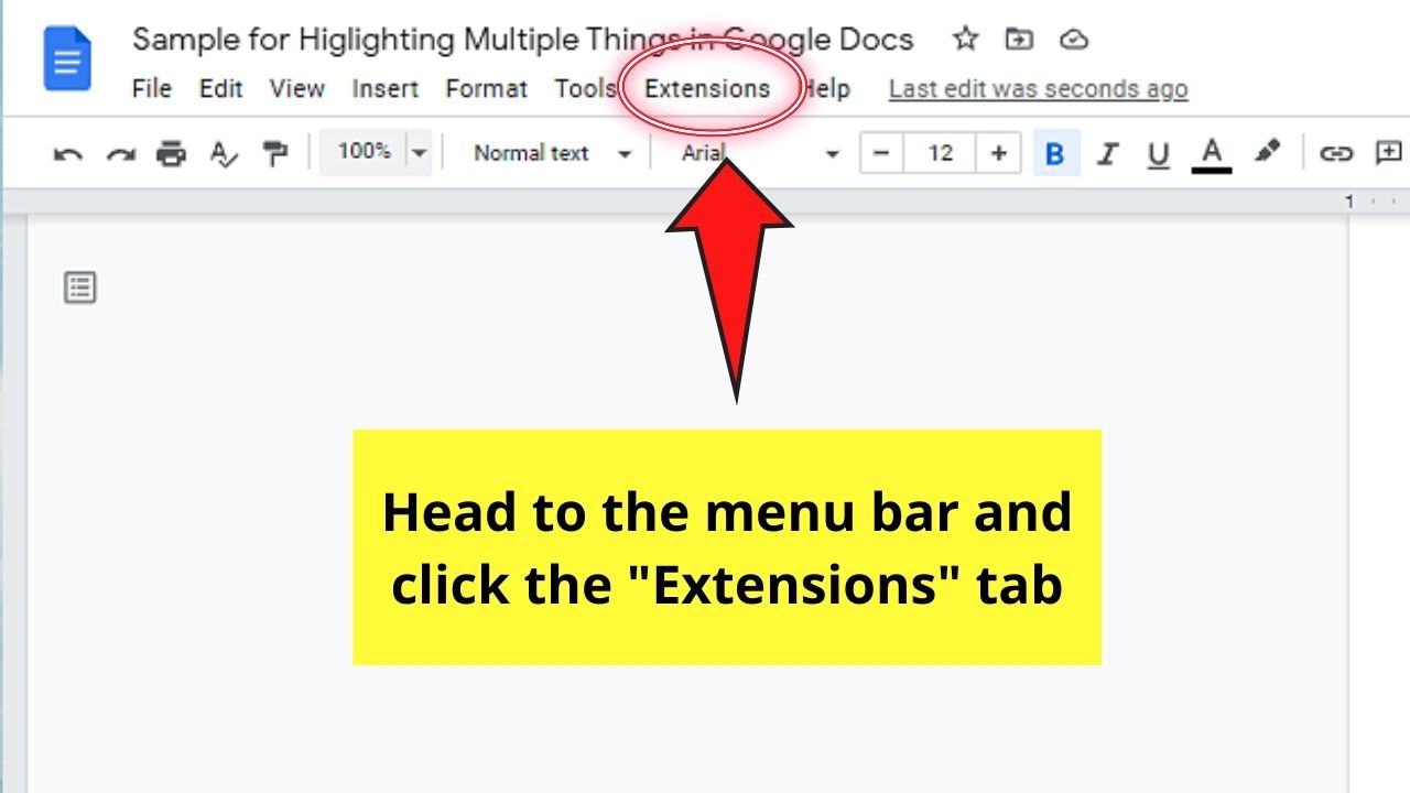 How to Highlight Multiple Images in Google Docs Step 1