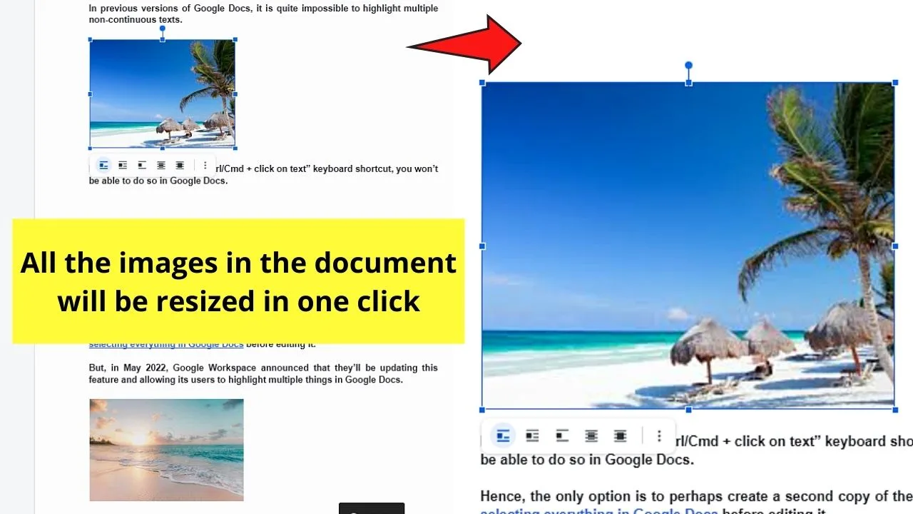 How to Highlight Multiple Images in Google Docs Step 9.2