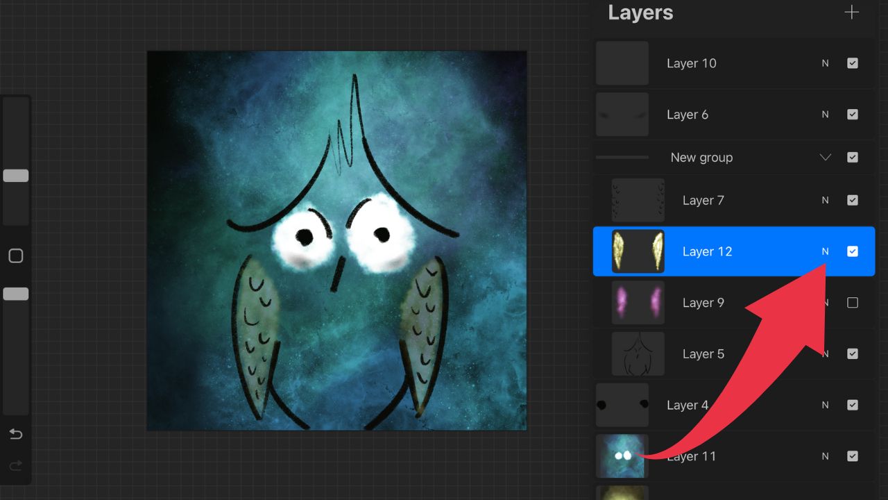 How to Increase the Layer Opacity in Procreate Step 3