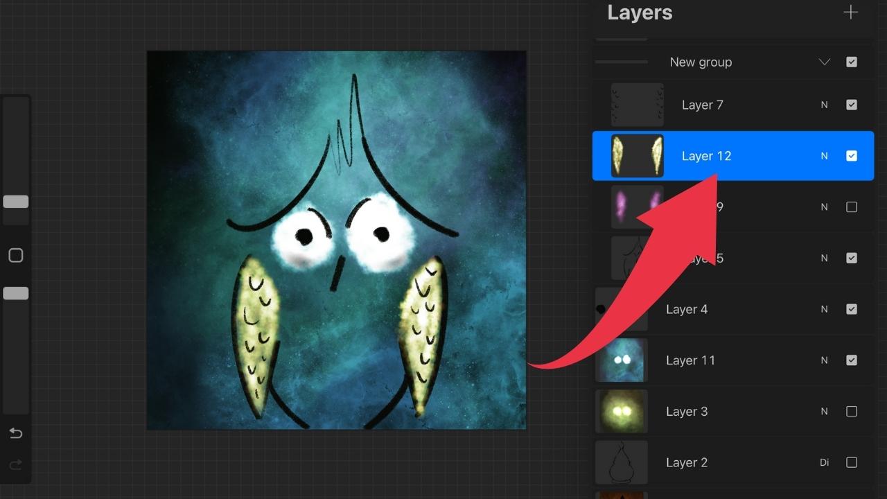 How to Lower the Layer Opacity in Procreate Step 2