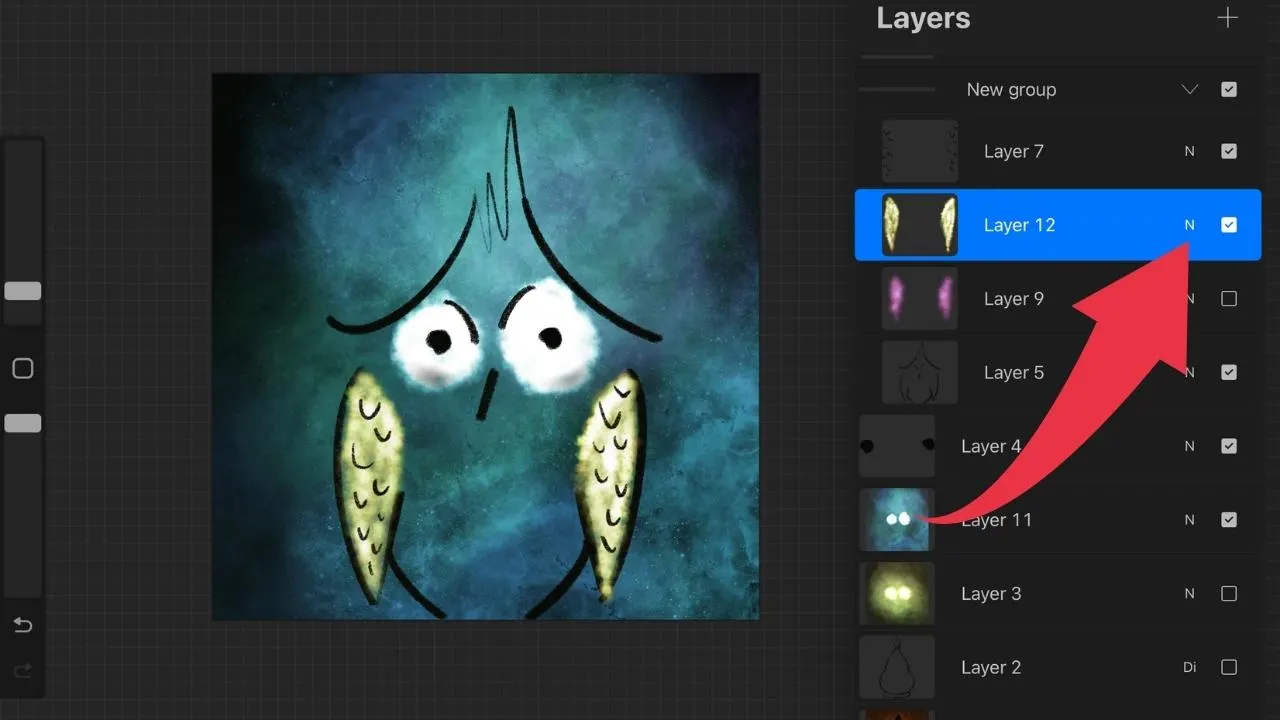 How to Lower the Layer Opacity in Procreate Step 3
