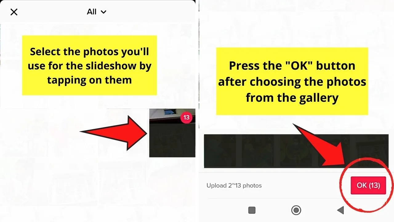How to Make TikTok Photo Slideshow Faster Using TikTok Templates Step 4