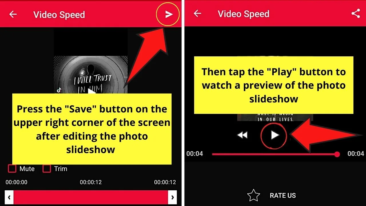 How to Make TikTok Photo Slideshow Faster Using Video Speed Step 6