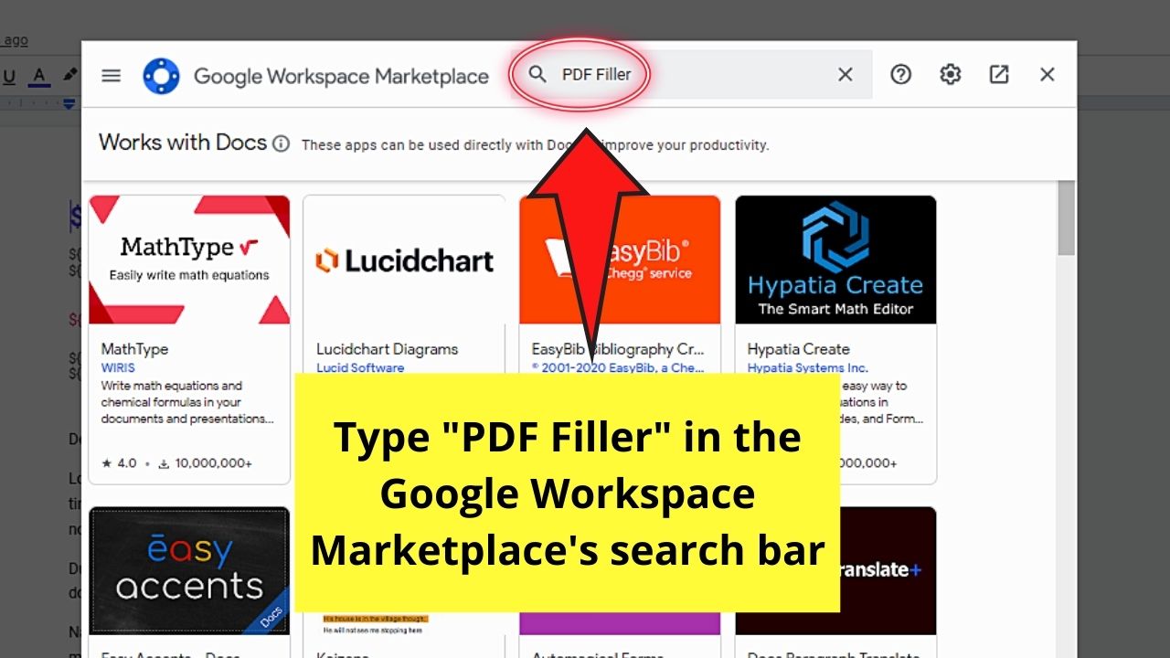 How to Make a Fillable PDF in Google Docs Step 3.1