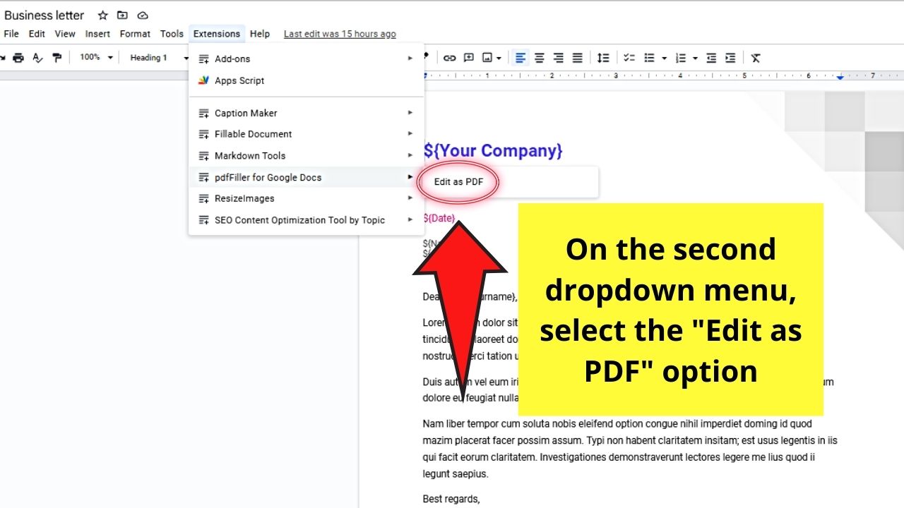 How to Make a Fillable PDF in Google Docs Step 6.2