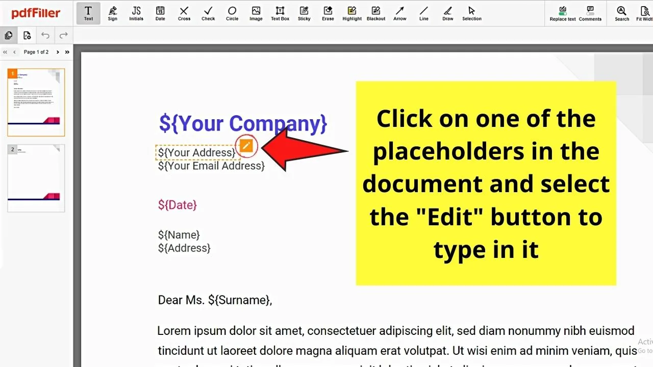 How to Make a Fillable PDF in Google Docs Step 7.2