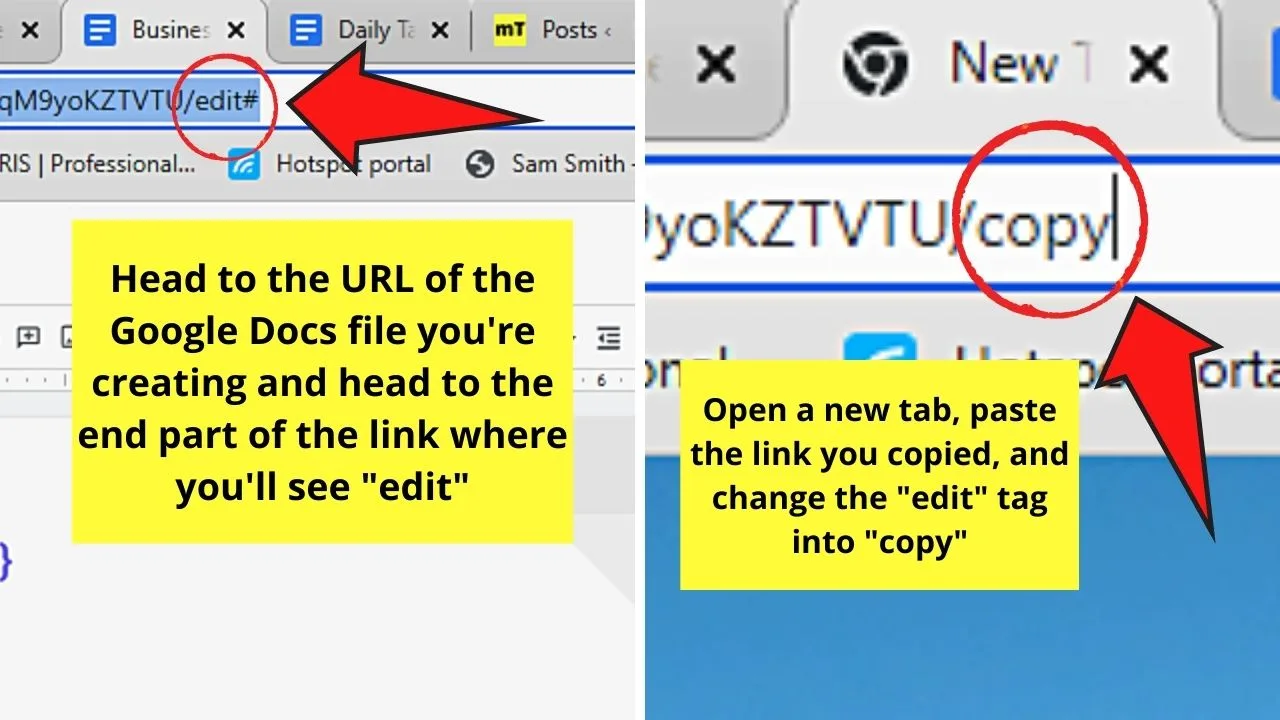 How to Make a Google Doc Fillable but Not Editable by Making a Force Copy Step 1