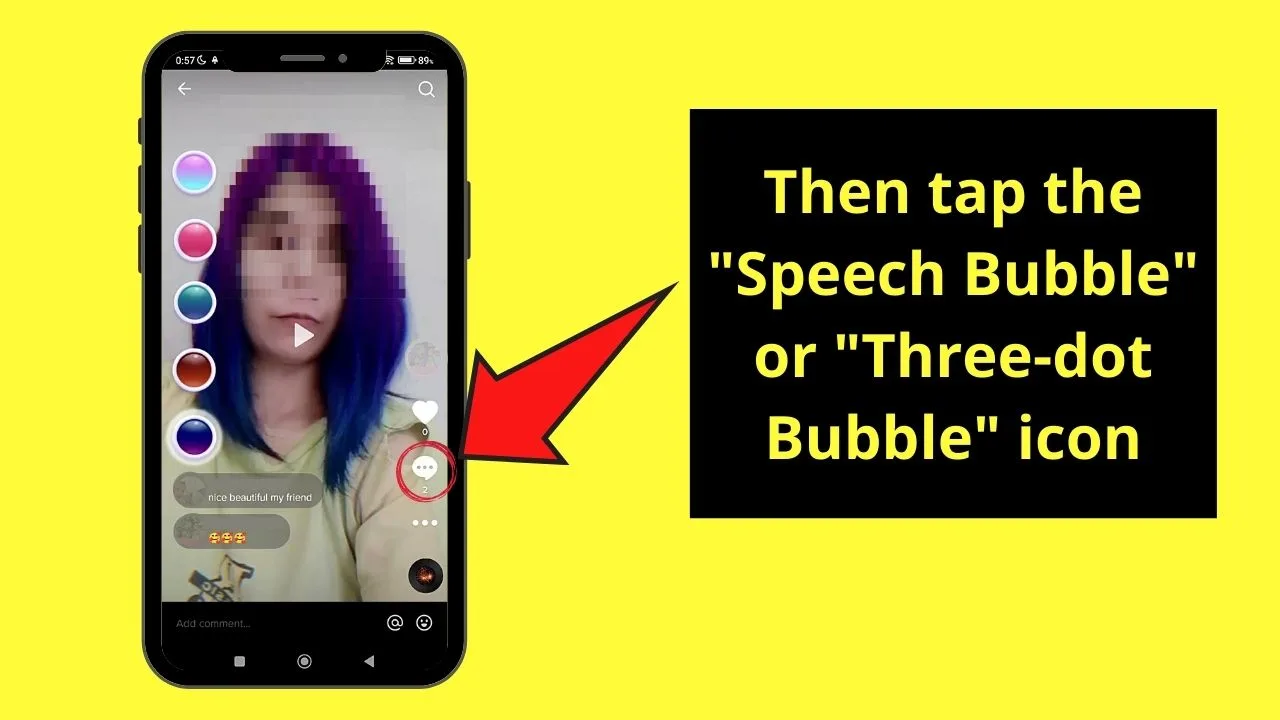 How to Pin a Comment on Tiktok Step 3.2