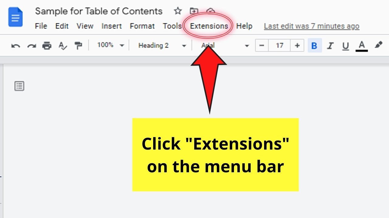 Using Plug-ins in Creating Table of Contents in Google Docs (Markdown Tools) Step 2