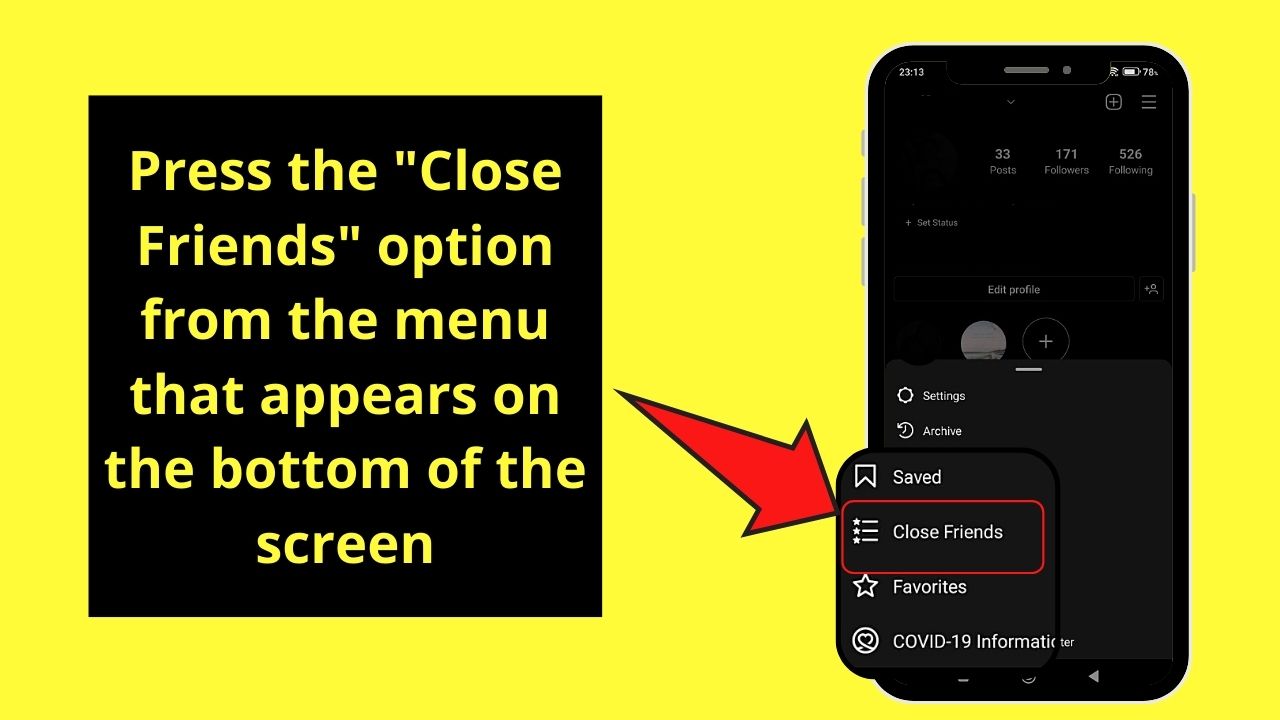 What Does CFS Mean on Instagram and How to Create a CFS List Step 3