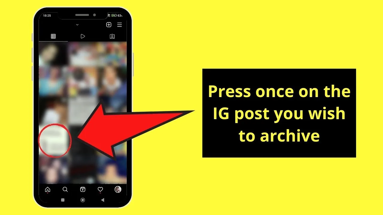 Alternative to Backdating Instagram Posts: Archiving Instagram Posts Step 2