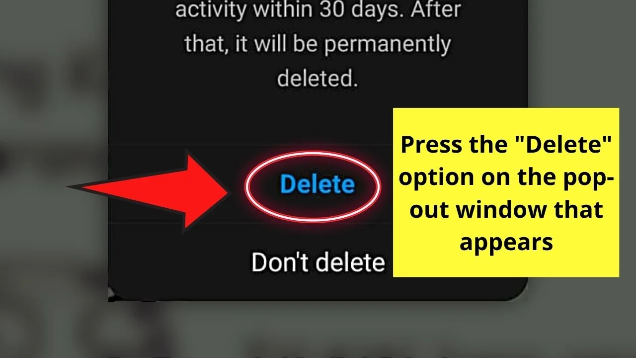 Alternative to Backdating Instagram Posts: Deleting Instagram Posts Step 5