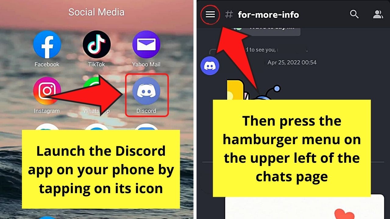 How to Add a Discord Link to Your Tiktok Bio — Mobile Version Step 1