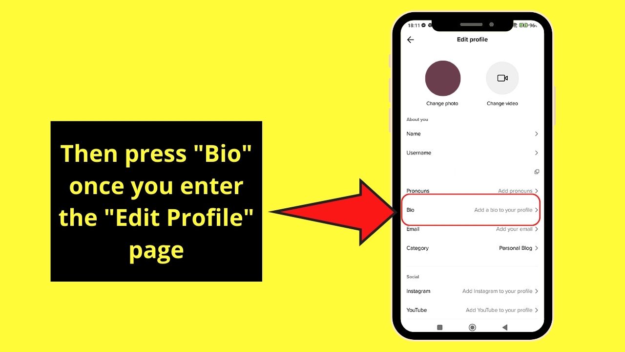 How to Add a Discord Link to Your Tiktok Bio — Mobile Version Step 11.1