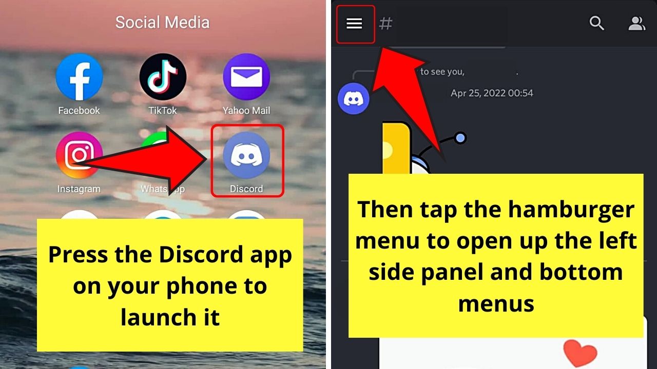 How to Disable GIFs on Discord Mobile Step 1