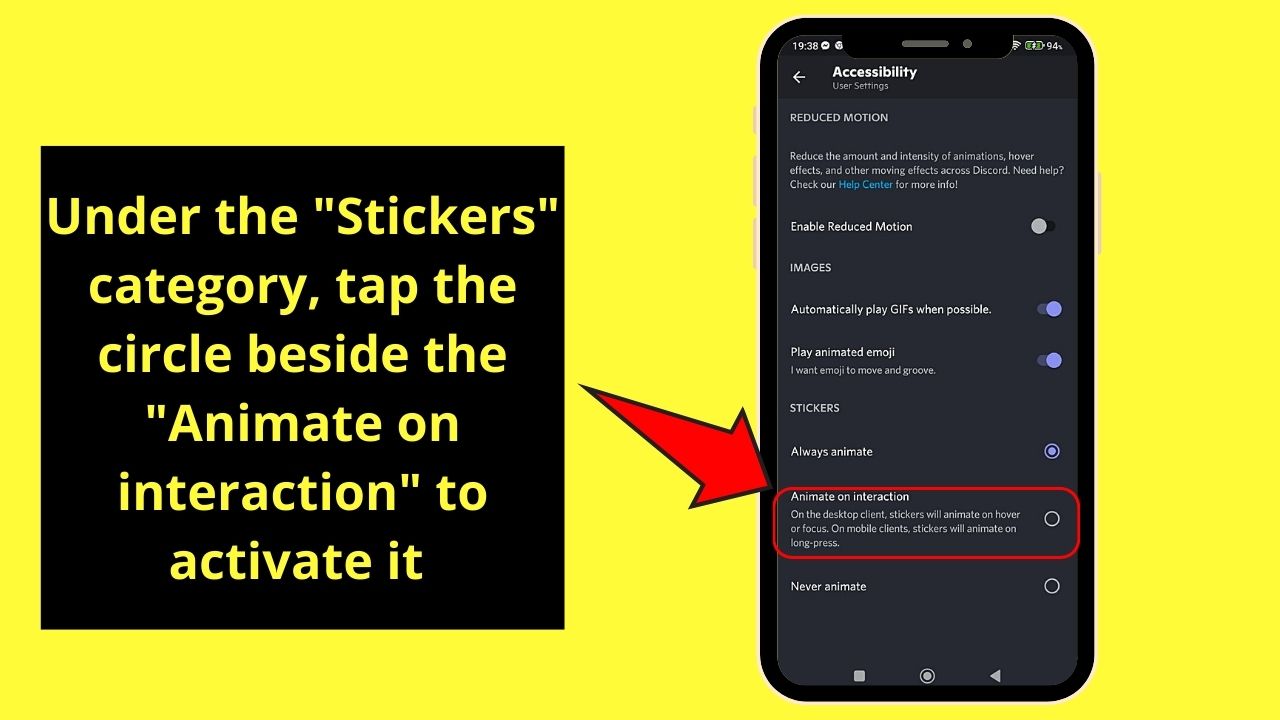 How to Disable GIFs on Discord Mobile Step 6