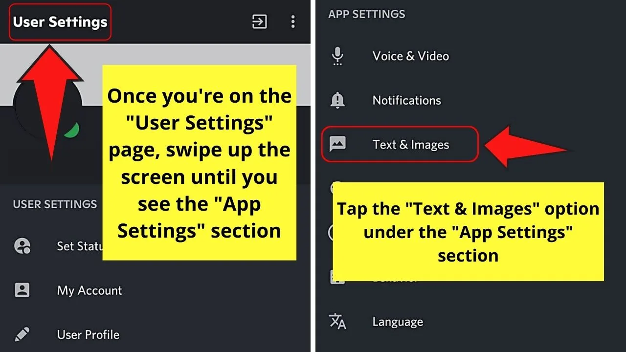 How to Disable GIFs on Discord Mobile by Deactivating Display Options Step 3