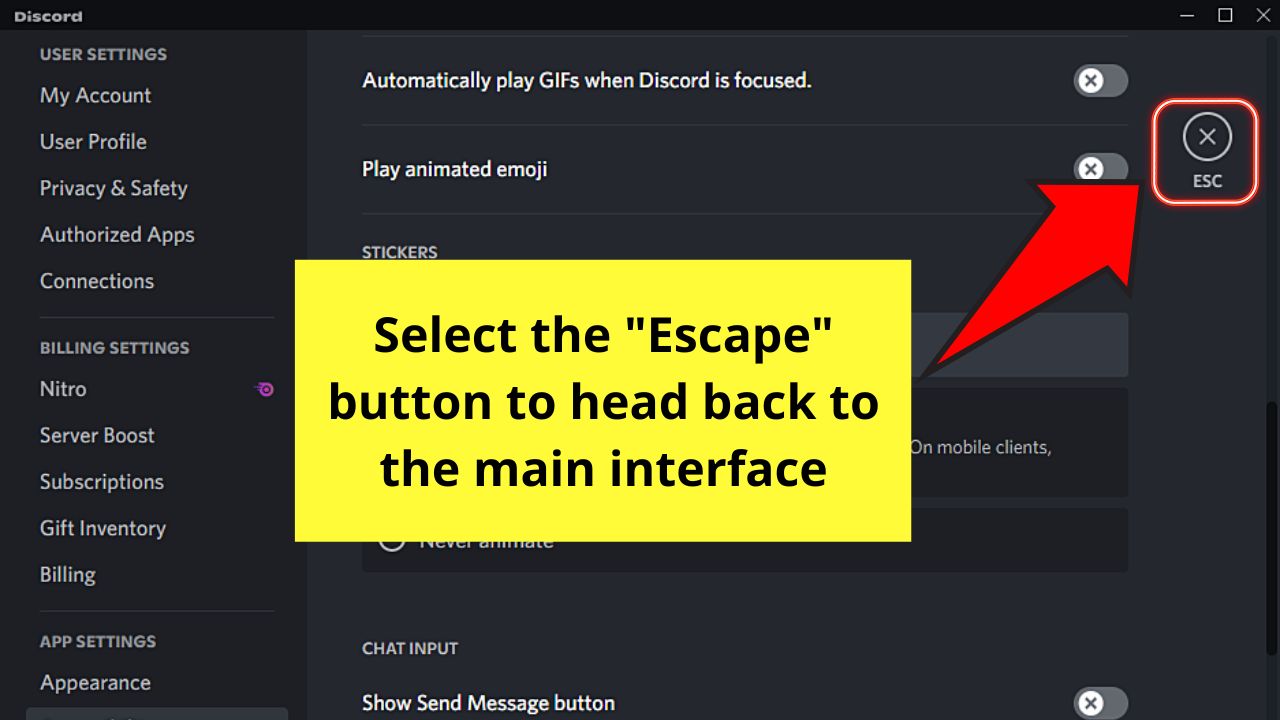How to Disable GIFs on Discord on Your PC Step 6
