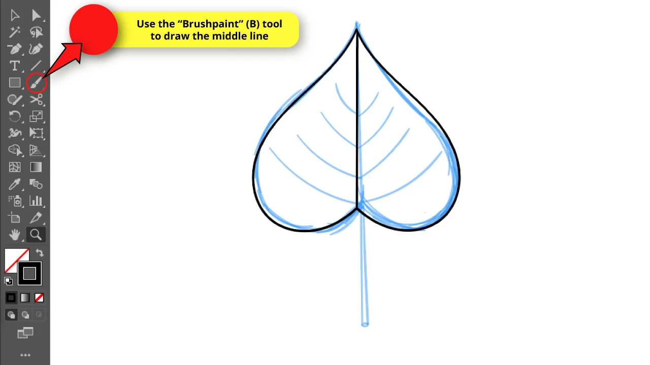 How to Draw a Leaf in Illustrator Step 12