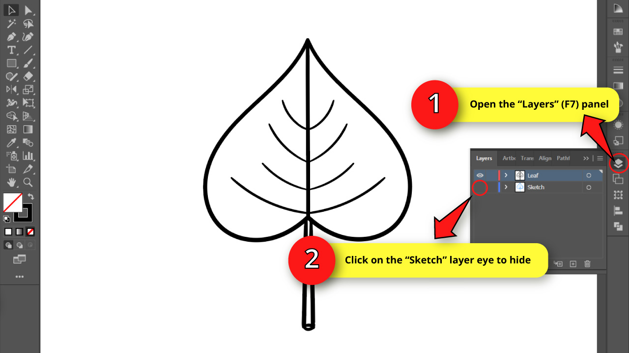 How to Draw a Leaf in Illustrator Step 18