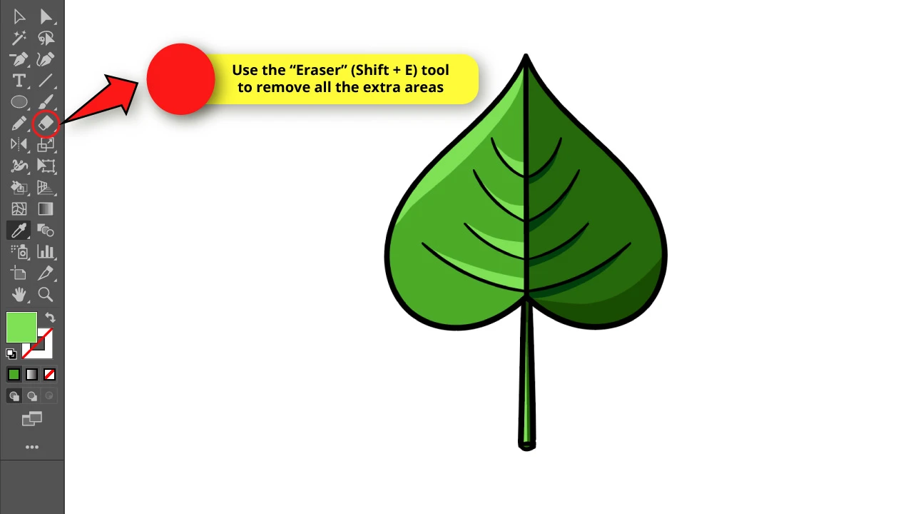 How to Draw a Leaf in Illustrator Step 28