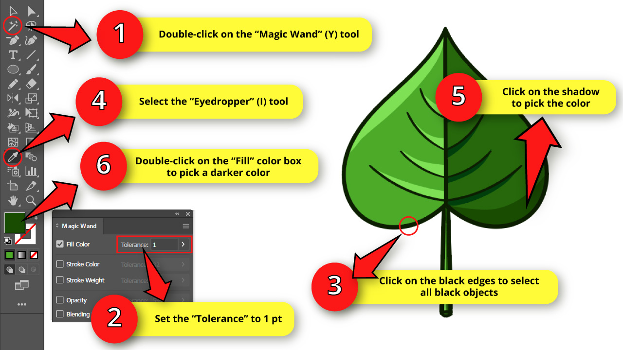How to Draw a Leaf in Illustrator Step 30