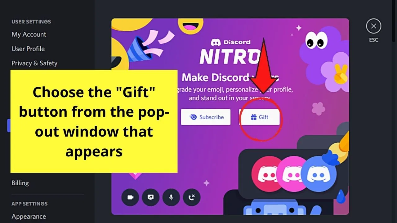 How to Gift Discord Nitro Using a Desktop Step 2.2