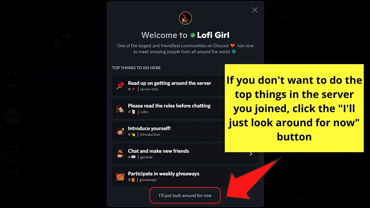 How to Join a Discord Server Without an Invite Using the Explore Feature Step 4