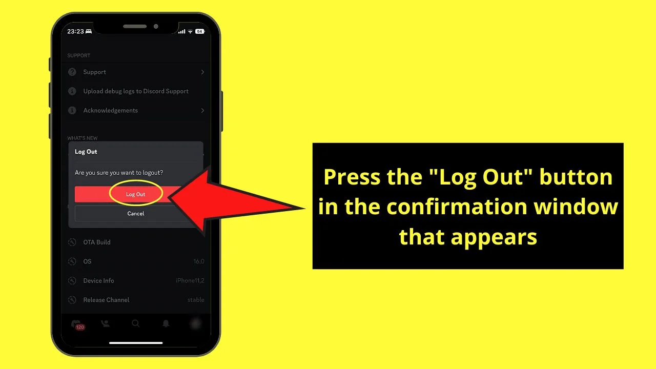 How to Log Out of Discord Mobile Step 4